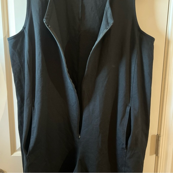 Eileen Fisher Zip Front Cotton Blend Ponte Lantern Jumpsuit - Picture 5 of 10